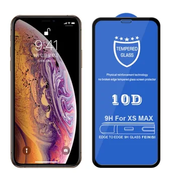 10D Lenktas Anti-Sprogimo HD Visiškai Padengti Grūdinto Stiklo Screen Protector, iPhone, 11 Pro X XR XS MAX 7 8 Plius Apsauginis Stiklas
