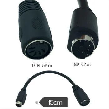 15cm DIN5 NE moterį, mini DIN6 MDIN6 PS/2 male Mac Mac klaviatūros adapteris keitiklio kabelį, geriausia kaina,