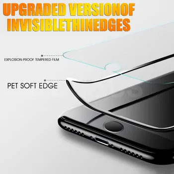 9D Apsaugos Grūdintas Stiklas Ant iPhone 6 6s 7 8 Plus X 10 Stiklo Screen Protector, Minkštas Kraštas Lenktas iPhone XR XS MAX