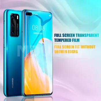 9H Visiškai Padengti Grūdinto Stiklo Huawei 30 P40 Lite P Smart Z 2019 Screen Protector, Huawei P20 Pro P10 Lite Plus Stiklo Plėvelės