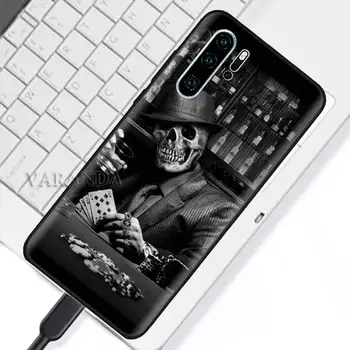 Grim Reaper Kaukolė Atvejais Huawei P20 P40 Lite E 30 Pro P Smart Z Plius 2019 Atveju Juodas Silikoninis Telefono Coque