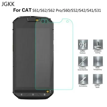JGKK Kačių S62 Pro S52 S60 S61 S41 S42 S31 2.5 D Grūdintas Stiklas Screen Protector Kino Caterpillar CAT S60 Apsauginės Plėvelės
