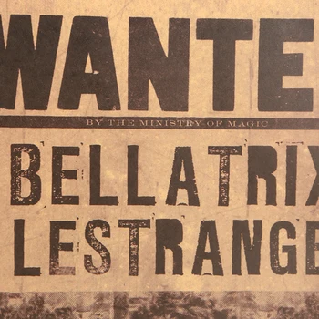 KAKLARAIŠTIS LER Norėjo Bellatrix Lestrange Vintage Retro Kraft Plakatas Dekoratyvinės Tapybos 42X30cm