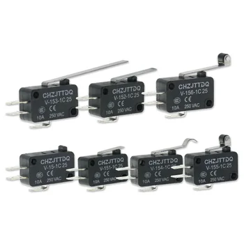 Momentinis Micro Limit Switch CHZJTTDQ V-15.V-151.V-152.V-153.V-154.V-155.V-156.-1C 25 Keliauti jungiklis ribinis jungiklis sidabro kontaktai