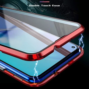 Prabangus Magnetinis Absorbcijos Metalo Apversti Atvejais Huawei Honor 20 20i 20Pro Lite Telefono Dangtelį Dvipusis Stiklo Honor20 Pro i 2019
