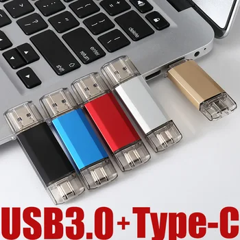 USB Flash Drive USB 3.0 C OTG Pendrive 32GB 64GB 128GB 256 GB Už Xiaomi Redmi5 