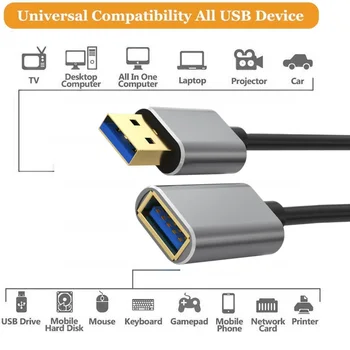USB prailginimo Kabelis USB 3.0 Kabelio ilgintuvas Klaviatūros TV PS4 Xbo Vienas VSD USB3.0 Extender 