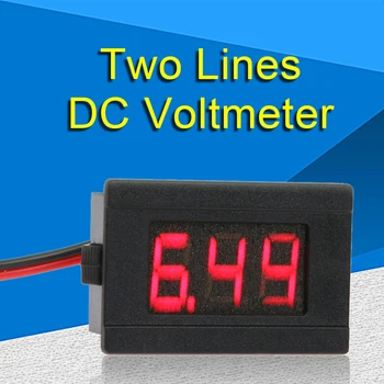 0.36 colių LED Spalvinga Digital Voltmeter Mini Ekrano Modulis DC 4.5-30 V Dvi Linijos Volt Skaitiklio Įtampos Testeris Skydelis Matuoklis Daviklis