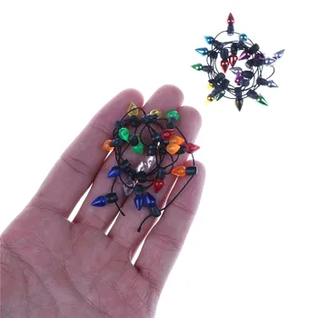 0.5 m, String Padirbtų Žibintai 1/12 Masto Miniatiūriniai Lėlių Mini Baldų Priedai String Žibintai Lėlės Priedai 2Styles 1PCS