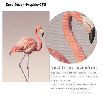 07G Šiuolaikinės Šiaurės šalių Pink Flamingo Bangos Gėlių Paveikslai Tapyba Spausdinti nuotraukų Plakatas Sienos Meno Gyvenimo Kambario, Miegamasis Namų Dekoro