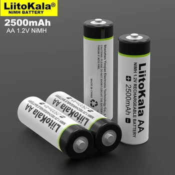 1-10VNT Liitokala 1.2 V AA 2500mAh Ni-MH Įkraunamos baterijos aa Temperatūros ginklą nuotolinio valdymo pelės žaislas baterijos