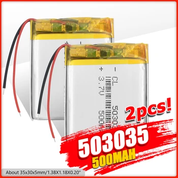 1/2/4Pcs 503035 3.7 v 500mah ličio polimero baterija 3 7V volt li po jonų lipo akumuliatoriai dvd GPS navigacijos