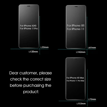 1-3Pcs Visiškai Padengti Grūdinto Stiklo iPhone 11 12 Pro Max Full Screen Protector, iPhone X XR XS Max 7 8Plus Stiklo Plėvelės