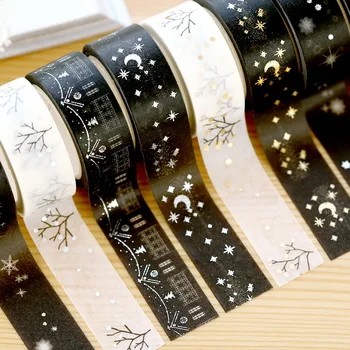 1,5 cm*5m Žvaigždžių snaigės Kalėdų Kulka Leidinys Washi Tape Lipnia Juosta 