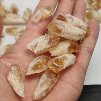 1-5cm Gamtos Brazilijos Akmuo citrinas rašė Geltona Kvarco Kristalo Grubus Taškų Urmu Brangakmenio Gydomųjų Mineralinio Pavyzdys 