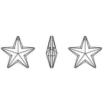 (1 gabalas) Originalus iš Swarovski kristalų 6714 Star pakabukas pagamintas Austrijoje prarasti karoliukai, kalnų krištolas, 