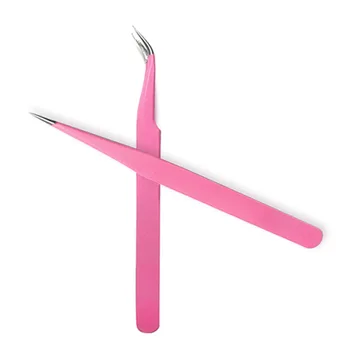 1 gabalas rožinė straight / kreivų nagų kirpimo mašinėlės 3D lipdukas, kalnų krištolas lipdukas picker metalo nagų įrankis