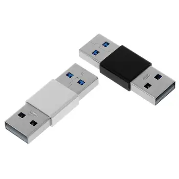 1 kompiuterio Didelio Greičio USB 3.0 Male Vyriškos M-M Extender Adapteris Lyčių Keitiklio Jungties Mova