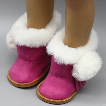1 Pora BJD Pliušinis Žiemos Sniego Batai 43cm Baby Lėlės Kaip 18 Colių Mergina Lėlės Mini Batai Kalėdų Dovanų Žaislų Kojinės