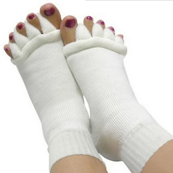 1 pora Vyrų, moterų Penkis Pirštus Kojų Suspaudimas Gydymo Kojinės Miega Sveikatos Pėdų Priežiūros Masažas Kojų Kojinės