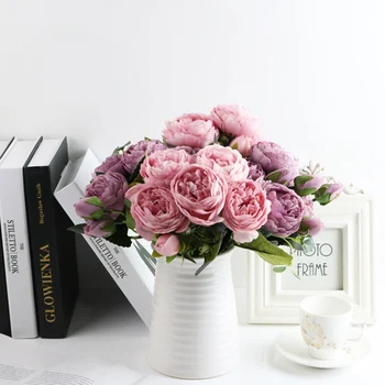 1 puokštė Provanso Levandų Dirbtinės Gėlės Aukštos Kokybės Gėlių, Namų Dekoro Grūdų Dekoratyvinis Padirbtų Augalų šilko gėlės