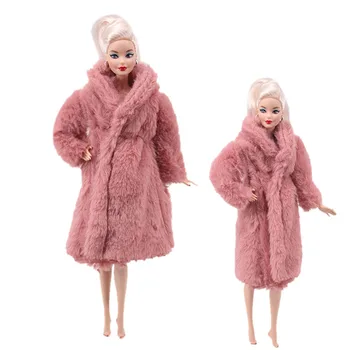 1 Set Barbies Drabužius Dryžuotas vientisas Spalvas Mini Megzti Megztinis Pižama, Chalatas, Kailiniai Paltai Lėlės Priedai Viršūnes Atsitiktinis Nešioti Mergaitės