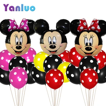 1 set Mickey Mouse Šalies Mickey Minnie Folija Balionas Suaugusiųjų Vaikų Gimtadienio Baby Shower Dekoravimas Balionais