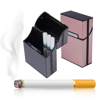 1 vnt Aliuminio Metalo 20 Cigarečių Atveju Žiebtuvėliai Geriausias Draugas, Magnetinė sklendė, Tabako Dėžutė PC880991