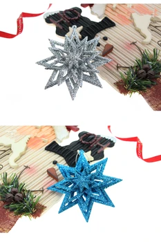 1 VNT Aukso milteliai Penkių sluoksnių multi kampas Kalėdų žvaigždė papuošalai Kalėdų medžio pateikti papuošalai 
