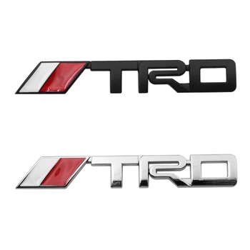 1 VNT Automobilių stiliaus Juoda Sidabrinė 3D Automobilių TRD Logotipas Logotipas Ženklelis Lipdukas Metalo Lipdukas Toyota Camry Corolla Yaris Automobilių reikmenys