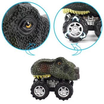 1 VNT Dinozaurų Modelis Traukti Atgal Diecast Automobilių Berniukų Mini Plastikiniai Modelis Dinozaurų Žaislai Off-road Transporto priemonė, Kūrybiniai Žaislai Vaikams