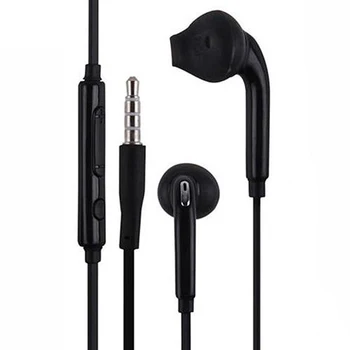1 Vnt Juodas Mados Mini Mikrofonas Stereo, Super Bass Laidinio 3.5 Mm In-ear Ausinės Ausinių Ausinių Su Mikrofonu Samsung Galaxy S6
