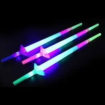 1 VNT LED Glow Stick 4 Skirsnis Ištraukiamas LED Kardas Švyti Vaikų Žaislas Mirksi Stick Koncertas Šalies Koncertų Prekių Rekvizitai