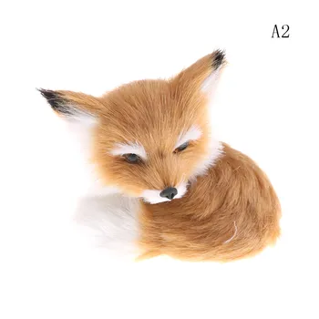 1 Vnt Modeliavimas Brown Fox Žaislo Kailis Tupint Fox Modelis, Namų Puošybai Gyvūnų Pasaulis Su Statinio Veiksmų Skaičiai