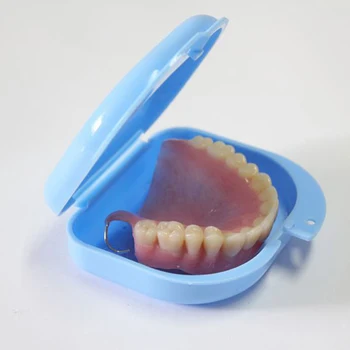 1 VNT Perforuotos dantų lauke petnešos dėžutės dantų protezų lauke talpinimo molinis nustatyti langelį, balinimas dantų plokštelę atsitiktinių spalvų