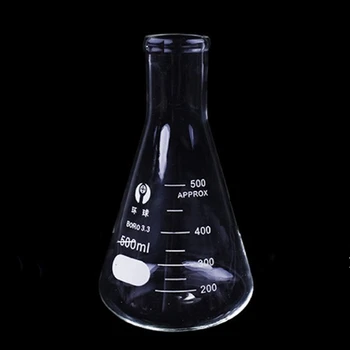 1 Vnt Tirštėti 50ml-1000ml Erlenmejerio Borosilikatinio Stiklo Kolba, Siauru Kaklu, Kūgio formos Trikampio Kolbos Laboratorijos Cheminių Įranga