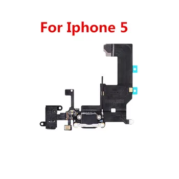 1 VNT Įkrovimo lizdas USB Doko Jungtis, Flex iPhone 5 5S SE 6 6S 7 8 Plius Ausinių Audio jungtis Mikrofonas Flex kabelis