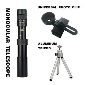 10-300x40mm Monokuliariniai Teleskopas Super Zoom Monokuliariniai Kokybės Okuliarai Nešiojamų Žiūronai Medžioklei Lll Naktinio Matymo taikymo Sritis Kempingas