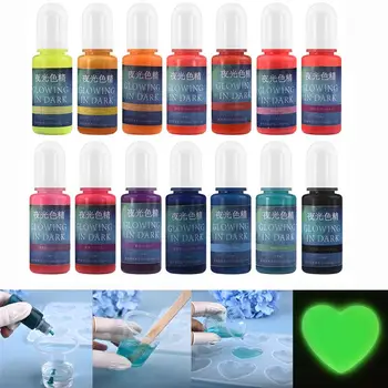 10 ml UV Dervos Fluorescencijos Pigmento Švyti Tamsus Pigmentas 