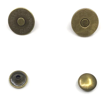 (10 rinkiniai /daug) kaip 14mm-18mm Plonas magnetinio Mygtuką Krepšiai magnetas Sagtis Piniginės mygtukai Metalo Snaps Magnetinio Sąsagos