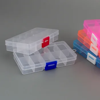 10 Slots Ląstelių Spalvinga Nešiojamų Papuošalų Įrankių Laikymo Dėžutė Konteinerio Žiedo Elektroninių Dalių Varžtas Karoliukai Organizatorius Plastikinę Dėžutę
