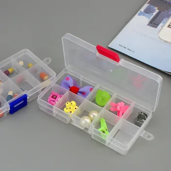 10 Slots Ląstelių Spalvinga Nešiojamų Papuošalų Įrankių Laikymo Dėžutė Konteinerio Žiedo Elektroninių Dalių Varžtas Karoliukai Organizatorius Plastikinę Dėžutę