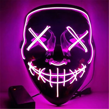 10 Spalvų Helovinas LED Kaukė Prapūtimo Kaukės Rinkimai Tušas Kostiumas DJ Šalies Šviesą Kaukės Švyti Tamsoje Punk Mados Cosplay