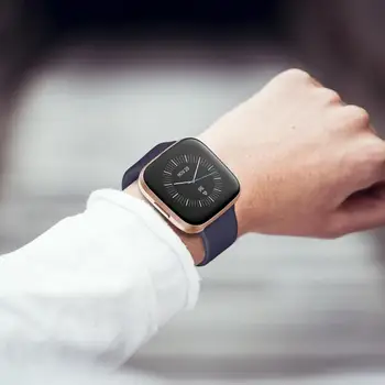10 Spalvų Kieto Žiūrėti Diržu, Fitbit versa 2 Smart Žiūrėti Riešo Dirželis su Silikono Watchband Sporto Žiūrėti juostos Pakeitimas Apyrankė