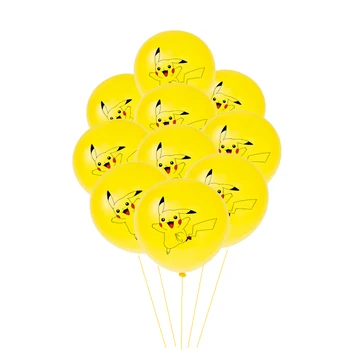 10 vnt Pokemon serijos Pikachu Karikatūros Vaikų latekso helio balionas Gimtadienio dekoravimas balionais Vaikų kambario išdėstymas