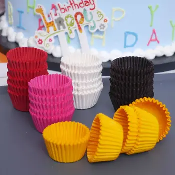 1000pcs 25x21mm Mini Cupcake Liner Keksiukų Kepimo Popieriaus Taurės Blynai Atvejais Tortas Pelėsių Mažas Cake box Cup Dėklas Dekoravimo Įrankiai