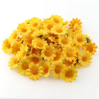 100PC/daug 2.5 cm Mini Daisy Dekoratyvinių Gėlių Dirbtinio Šilko Gėlių Šalis, Vestuvių Dekoravimas Namų Dekoro(be stiebo) Pigiau