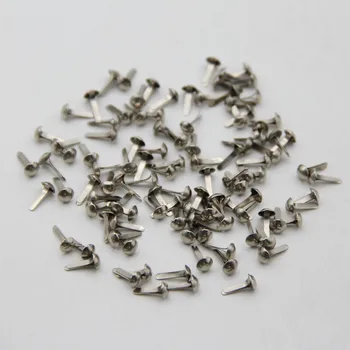 100vnt 4,5 mm Sumaišyti 3 Spalvų Geležies Apvali Metalinė Mini Gabalas For Scrapbooking Priedai Embellishment Užtrauktuku 