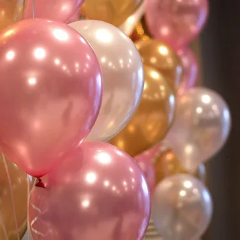 100vnt/50Pcs/set gimtadienio 2020 balionai Lateksiniai balionai Aukso raudona rožinė Geltona Vestuves balionas vaikams, žaislai Pearl oro kolbų