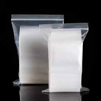 100vnt/daug Aišku, Sunkiųjų Storio Zip-Lock papuošalai Dovanų Paketą Saugojimo Krepšys Ziplock Plastiko Reclosable Poly Bag Storis 0.12 mm